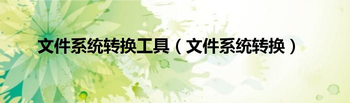 文件系统转换工具（文件系统转换）