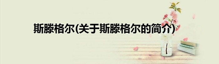 斯滕格尔(关于斯滕格尔的简介)