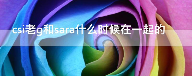 csi老g和sara什么时候在一起的