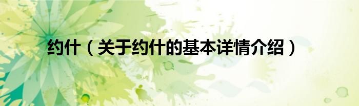 约什（关于约什的基本详情介绍）