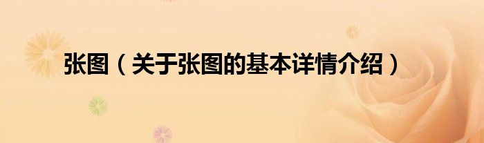张图（关于张图的基本详情介绍）
